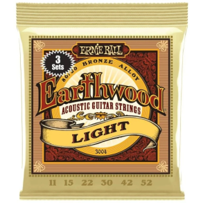 Ernie Ball 3004 Earthwood 80/20 Light, 3-pak